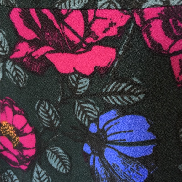 Rare Unicorn LuLaRoe Rose Floral Cassie Skirt - Picture 2 of 4